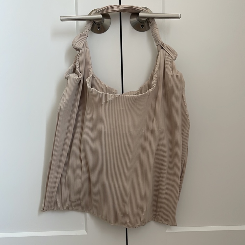 Mango Pleated Tote - Picture 3 of 9